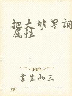 把大明星调成专属性