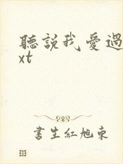 听说我爱过你txt封面