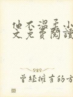 他不温柔小说全文免费阅读无弹窗