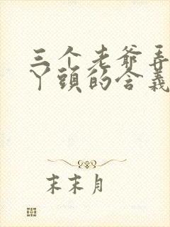 三个老爷弄一个丫头的含义封面