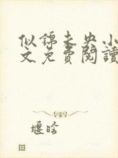 似锦未央小说全文免费阅读无弹窗