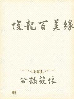 俊龙百美缘小说封面