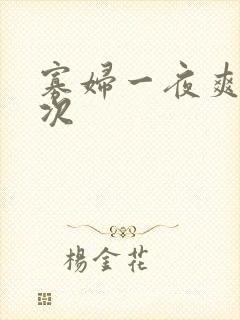 寡妇一夜爽了六次封面