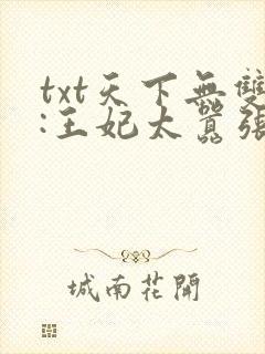 txt天下无双:王妃太嚣张下载