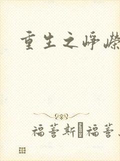 重生之峥嵘封面