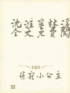沈淮宁林溪小说全文免费阅读
