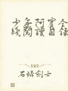 少年阿宾全文在线阅读目录