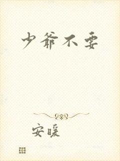 少爷不要封面
