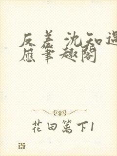 反差 沈知遇晏应笔趣阁