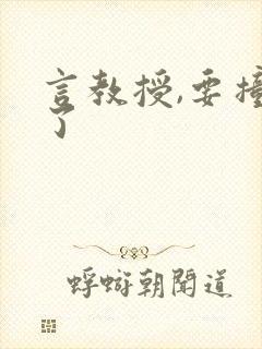 言教授,要撞坏了
