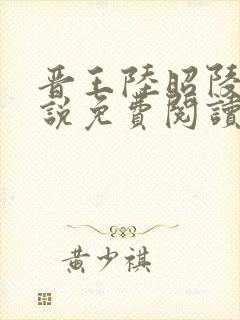 晋王陆昭陵的小说免费阅读