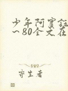少年阿宾钰慧1～80全文在线阅读