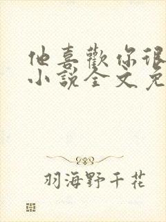 他喜欢你很久了小说全文免费阅读