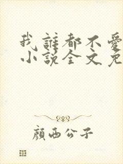 我谁都不爱快穿小说全文免费阅读封面