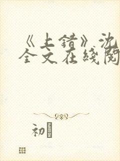 《上错》沈南初全文在线阅读笔趣阁