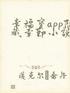 幸福宝app隐藏章节小说