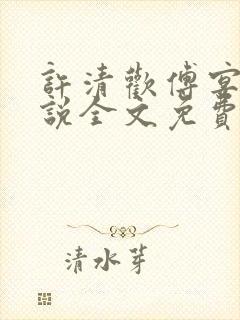 许清欢傅宴时小说全文免费阅读