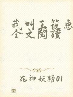 我叫王筱惠系列全文阅读