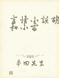 言情小说胡秀英和小雷