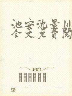池安沈景川小说全文免费阅读封面