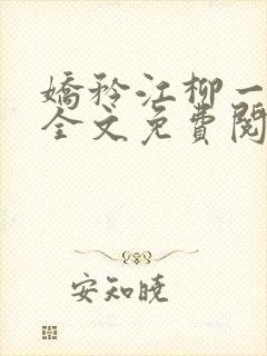 娇矜江柳一小说全文免费阅读笔趣阁