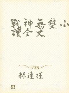 战神无双小说阅读全文封面