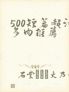 500短篇超污多肉推荐