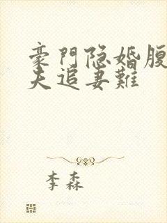 豪门隐婚腹黑前夫追妻难