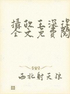 摄政王深得朕心全文免费阅读
