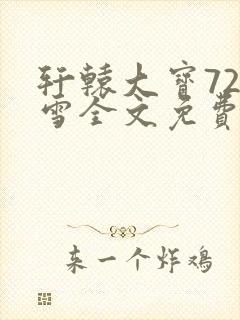 轩辕大宝720雪全文免费阅读