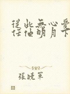 从此无心爱良夜任他明月下啥意思封面