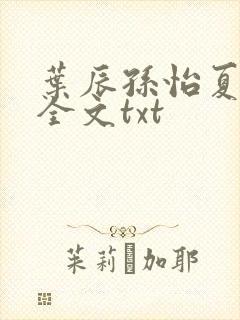 叶辰孙怡夏若雪全文txt