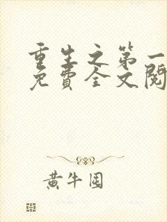 重生之第一名媛免费全文阅读