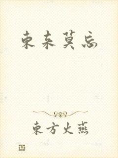 东来莫忘封面