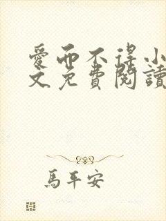 爱而不得小说全文免费阅读