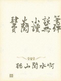 肆火小说笔趣免费阅读无弹窗