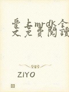 爱上mrdk全文免费阅读