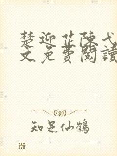 楚迎芷陈弋泽全文免费阅读最新章节封面