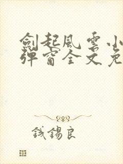 剑起风云小说无弹窗全文免费阅读