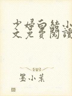 少妇白结小说全文免费阅读无弹窗最新章节