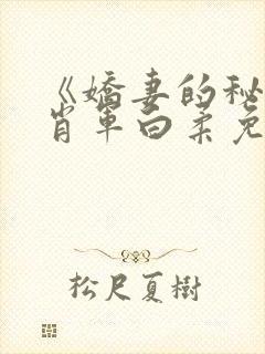《娇妻的秘密》肖军白柔免费阅读