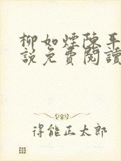 柳如烟陈平安小说免费阅读全文封面