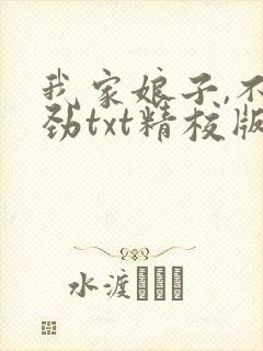 我家娘子,不对劲txt精校版