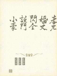 小说闪婚老公是豪门全文免费阅读