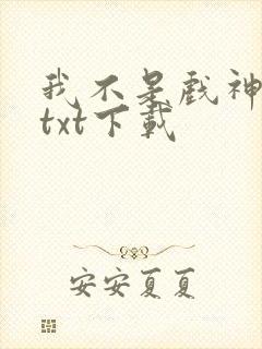 我不是戏神小说txt下载
