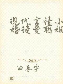 现代言情小说先婚后爱联姻封面