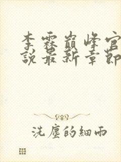 李霖巅峰官场小说最新章节更新免费阅读