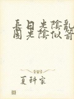 长日光阴乱作一团光阴似箭眇眇翟