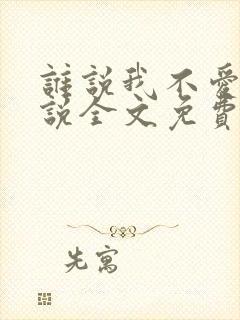 谁说我不爱你小说全文免费阅读