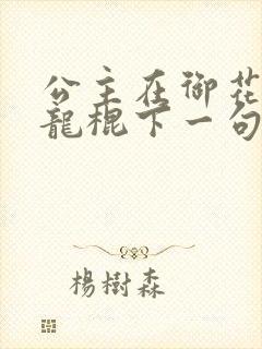 公主在御花园吃龙棍下一句封面
